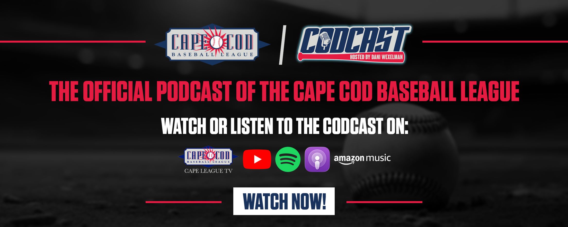 The Codcast, the official podcast of the Cape Cod Baseball League, watch or listen on Cape League TV or any podcast app.