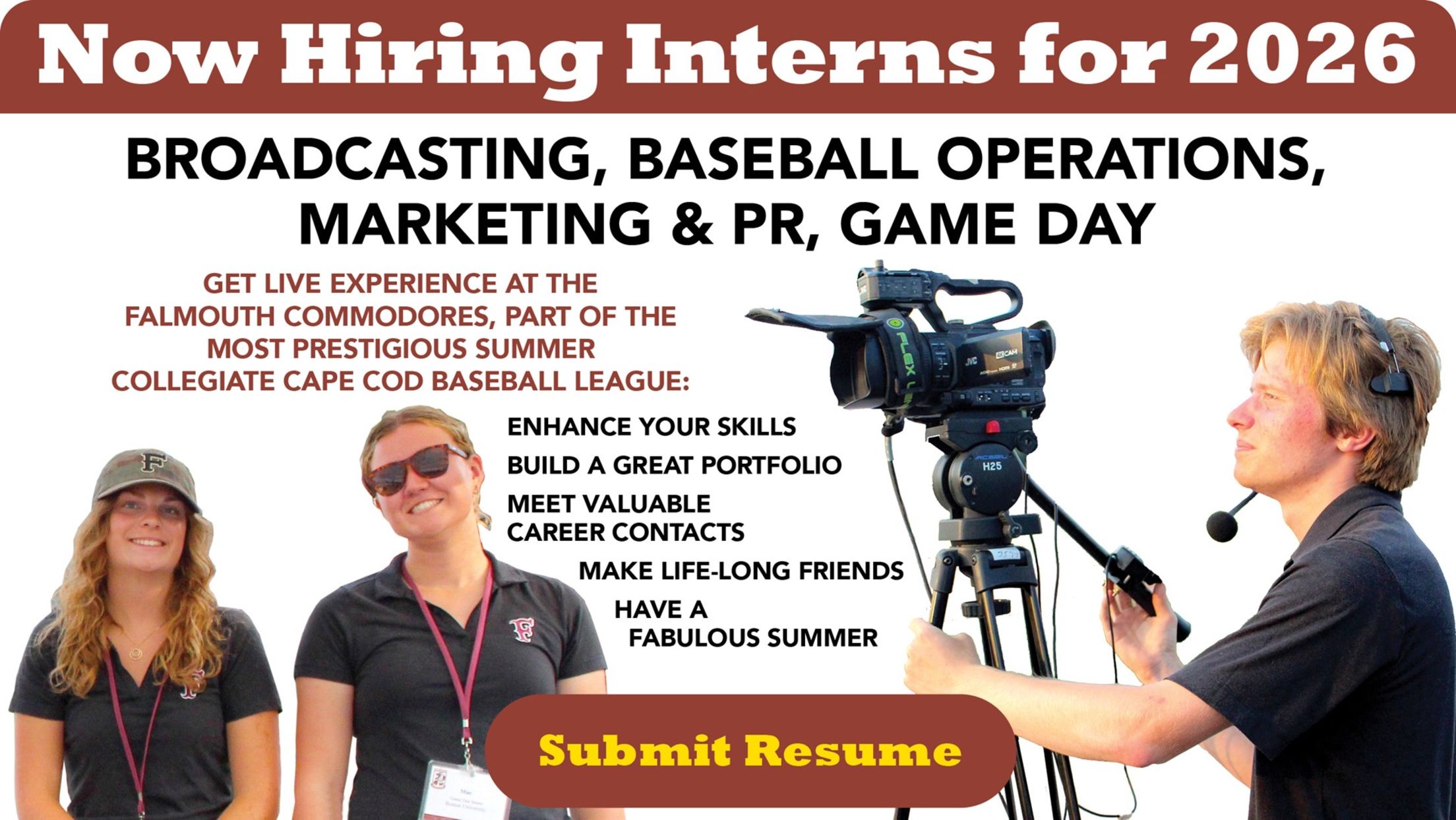 Falmouth Commodores now hiring interns for 2026