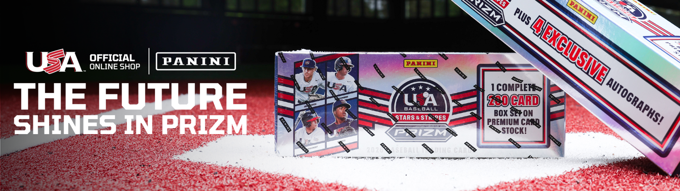 The Future Shines in Prizm with a picture of USA Baseball card set