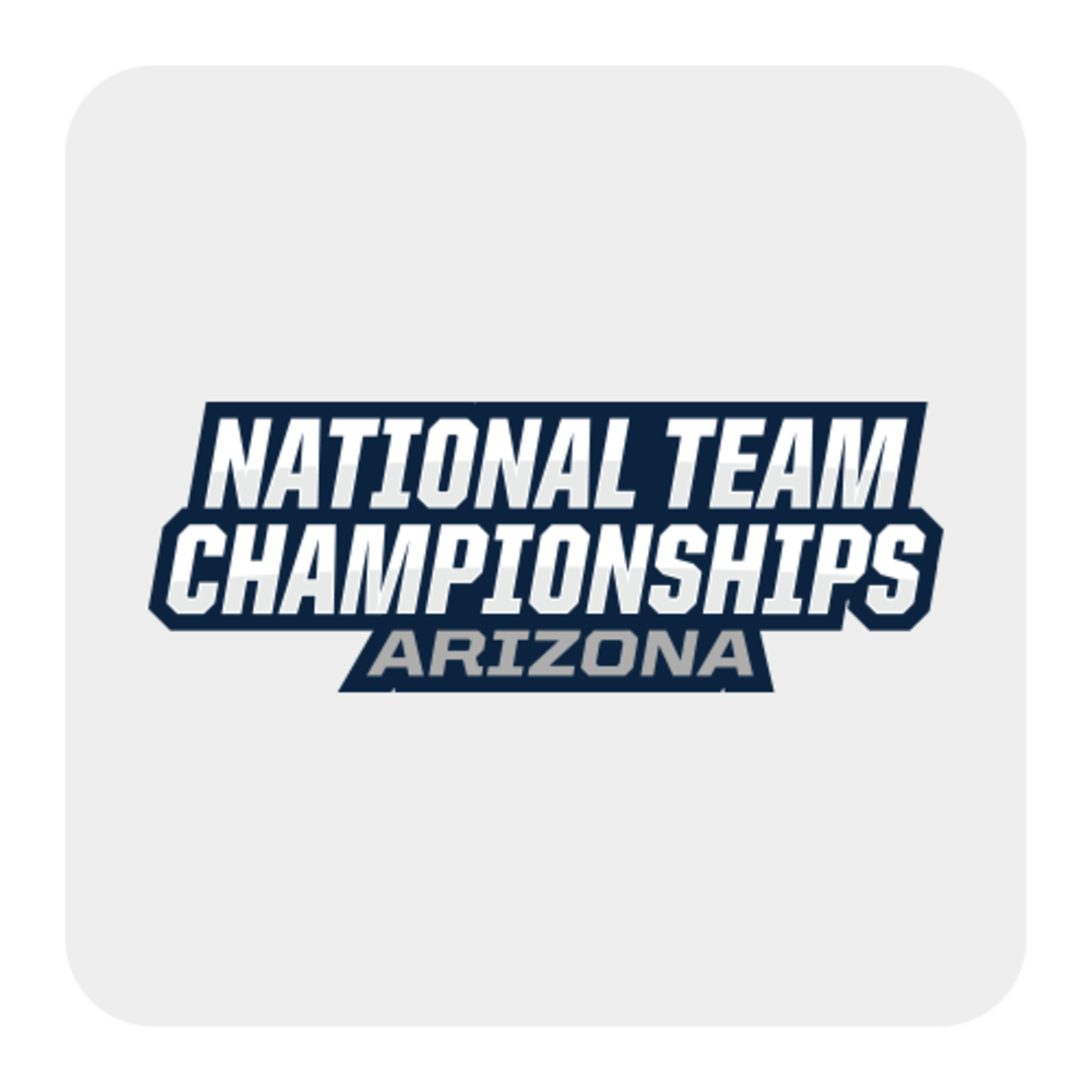 A gray button with the words "National Team Championships Arizona"