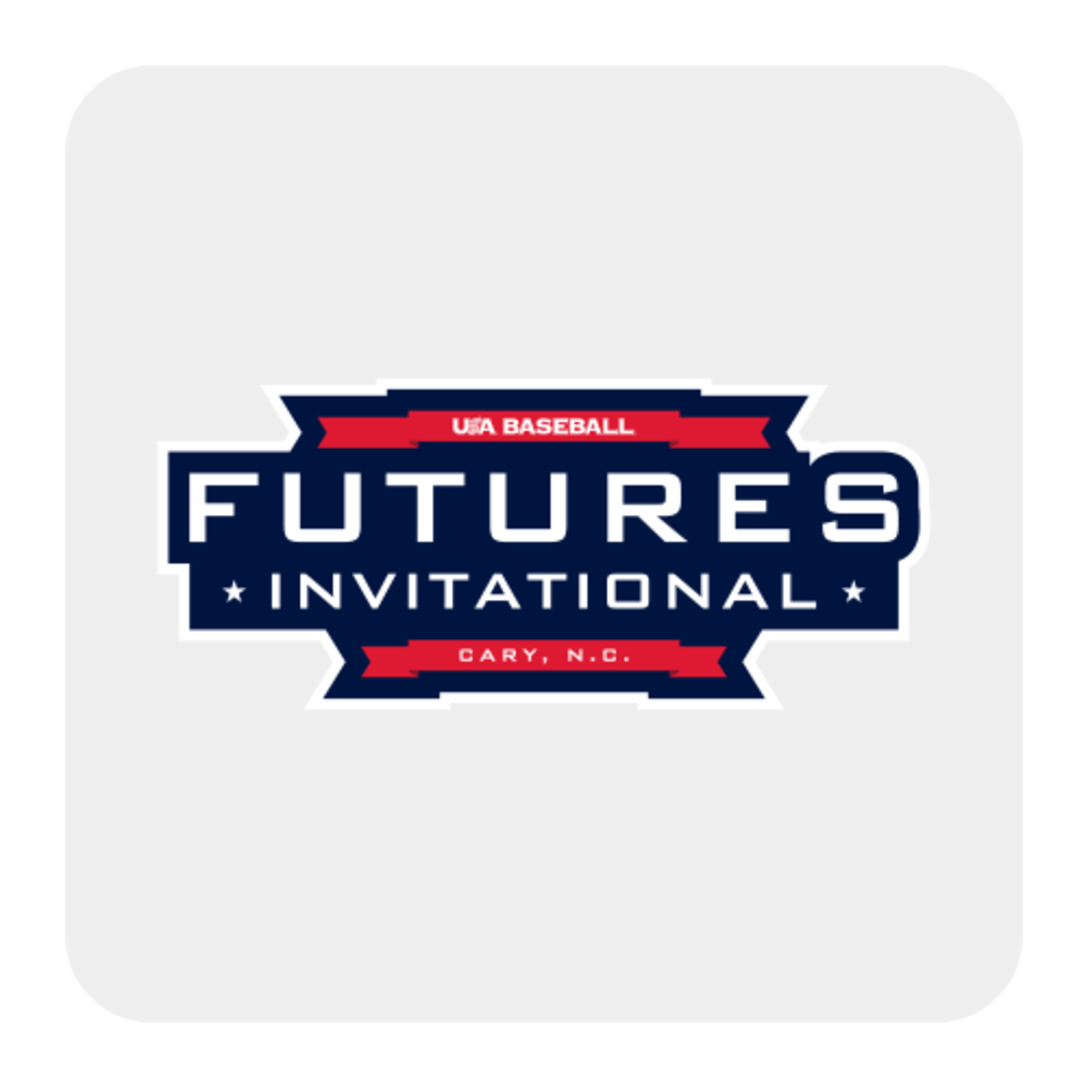 A gray button with the "Futures Invitational" logo