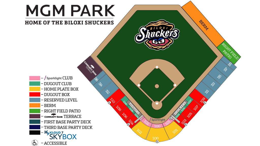 MGM Park Seating Chart Shuckers