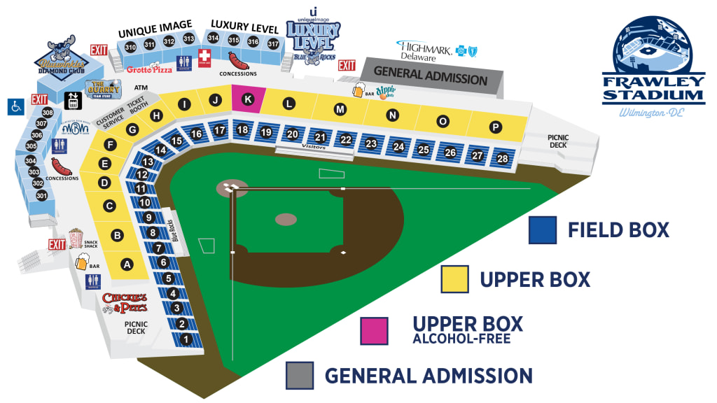 Wilmington Blue Rocks Seating & Pricing Blue Rocks