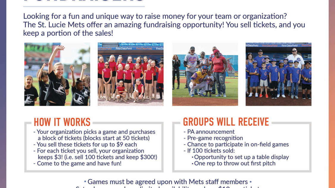 Fundraisers with the St. Lucie Mets Mets