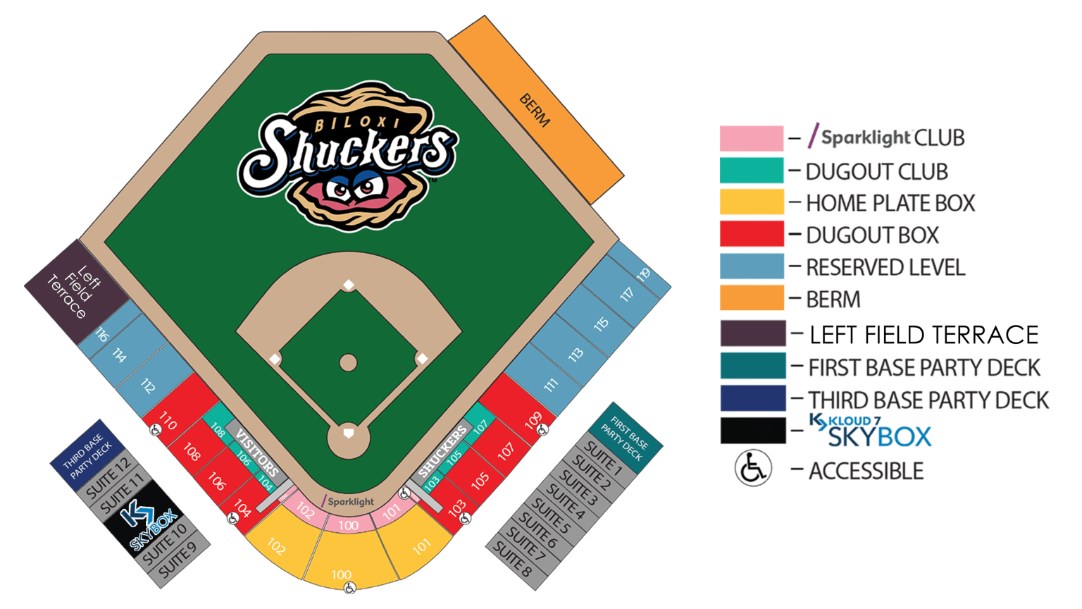 MGM Park Seating Chart Shuckers