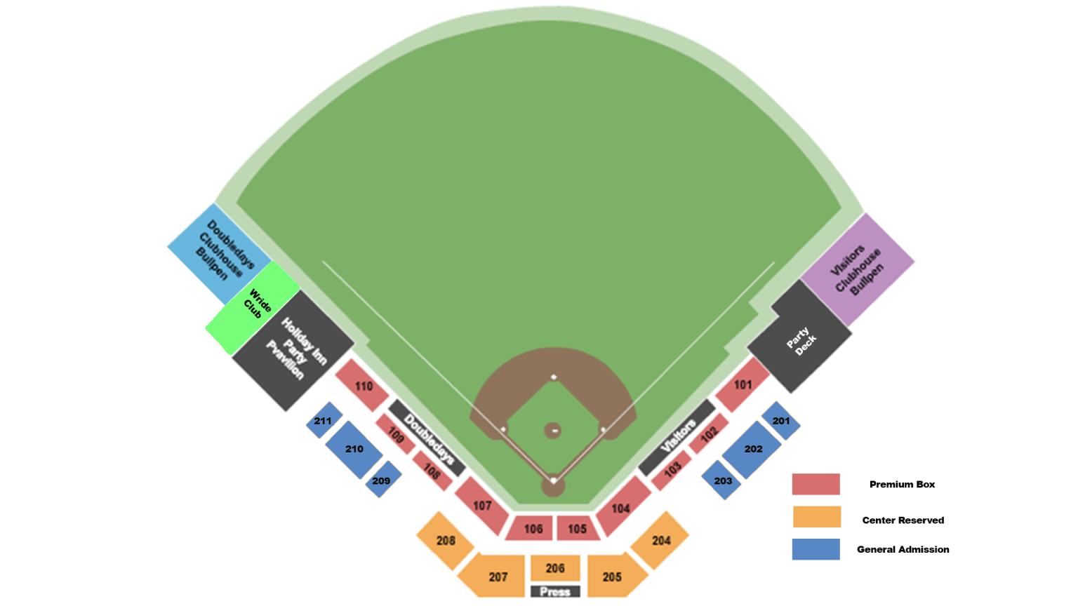 Falcon Park seating chart Doubledays
