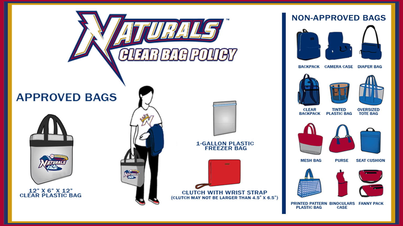 naturals clear bag policy Naturals