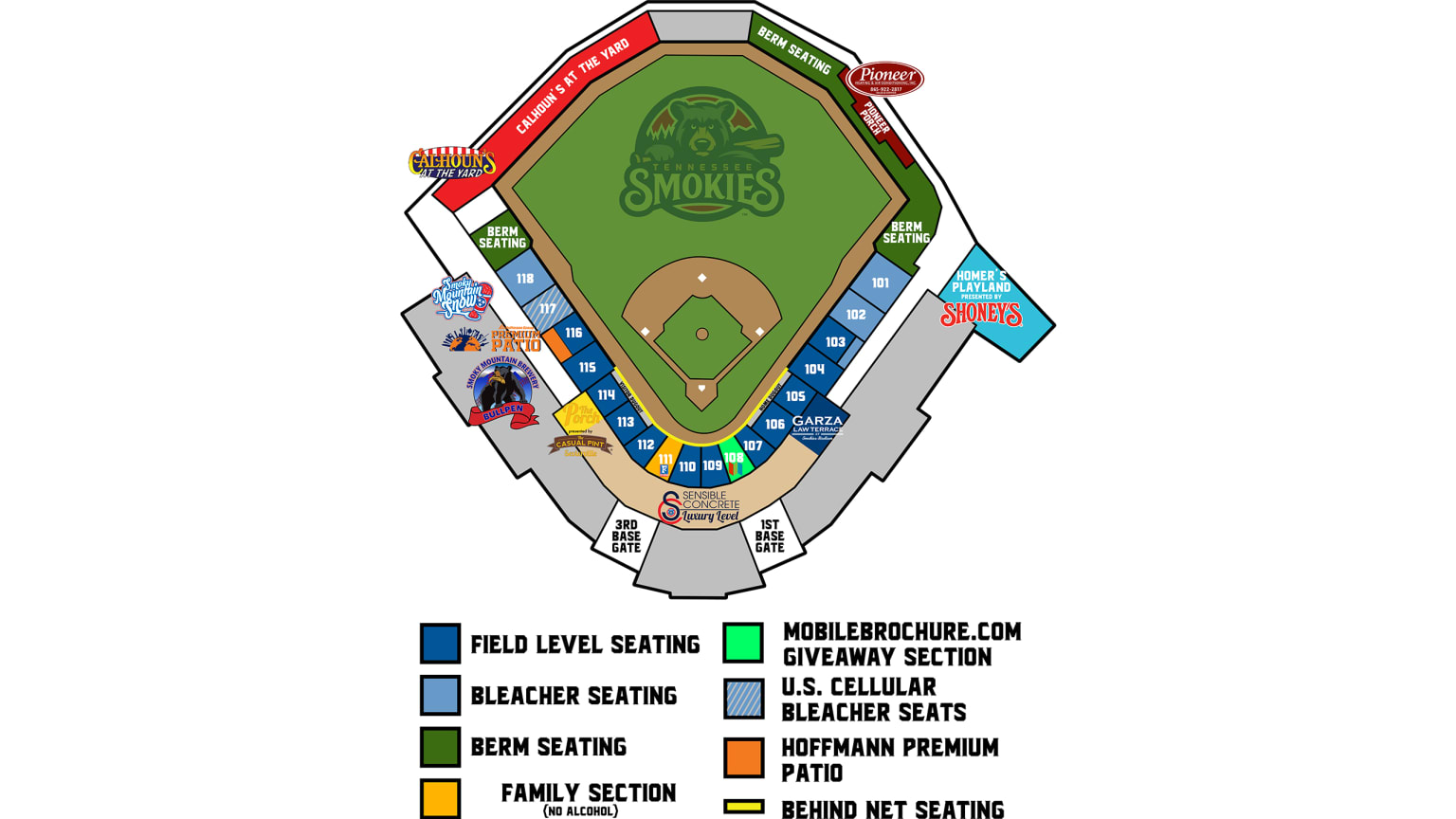 Smokies Seating Chart Smokies