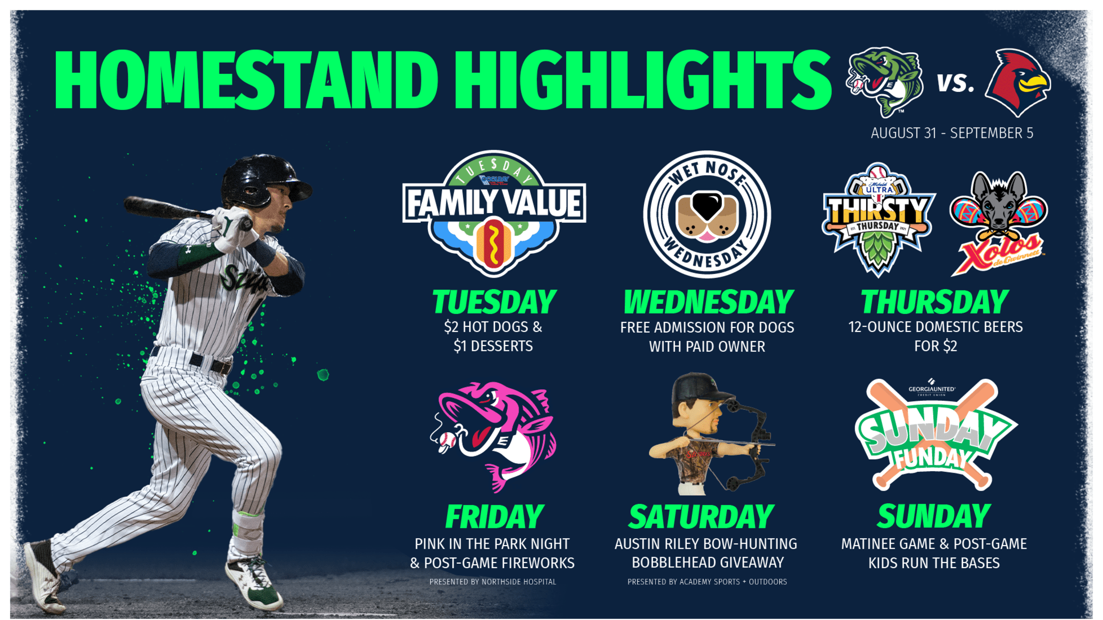 Homestand Highlights: Stripers to Give Away Austin Riley “Bow-Hunting”  Bobbleheads on Outdoors Night | MiLB.com