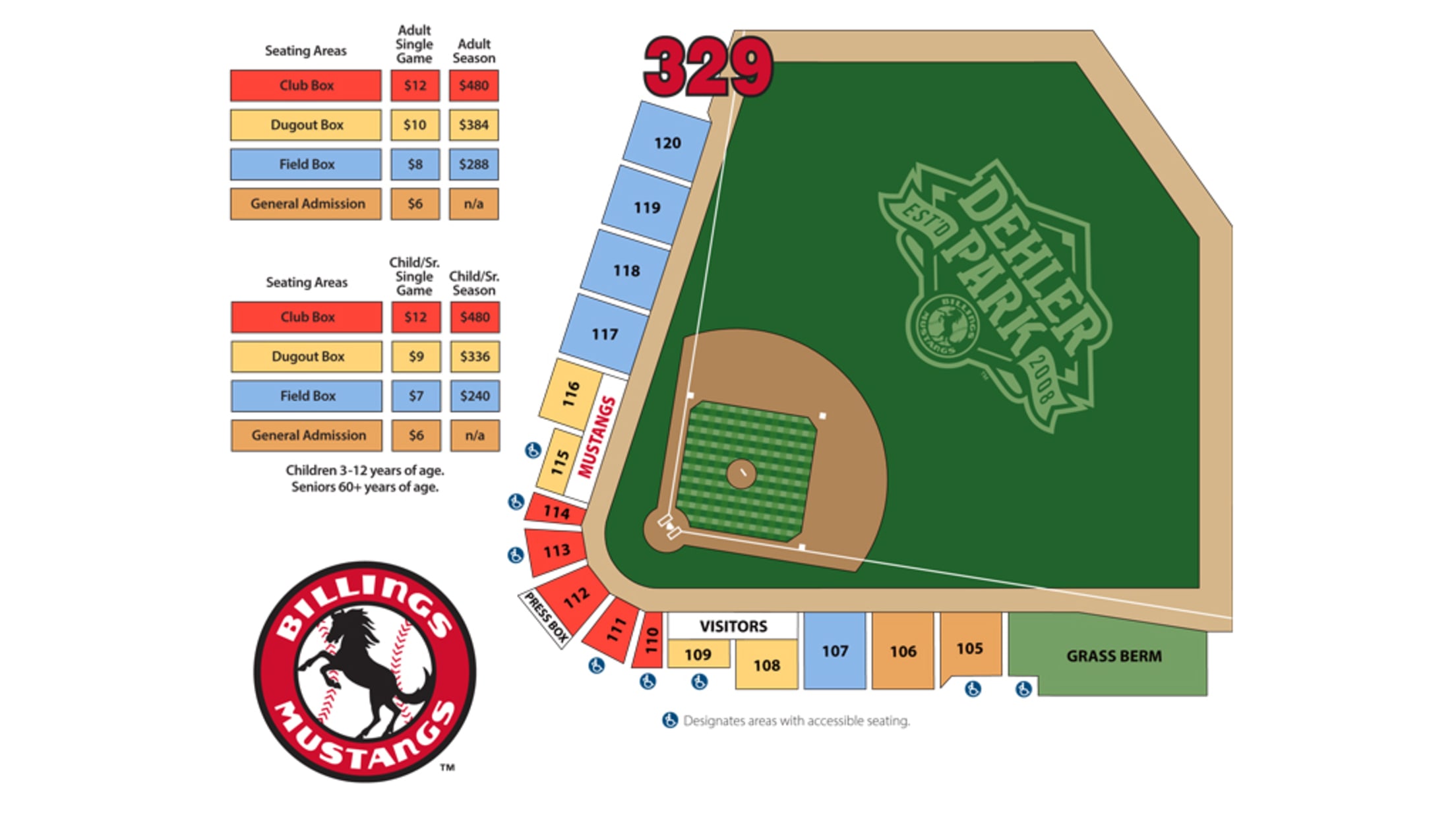 Seating Diagram Mustangs