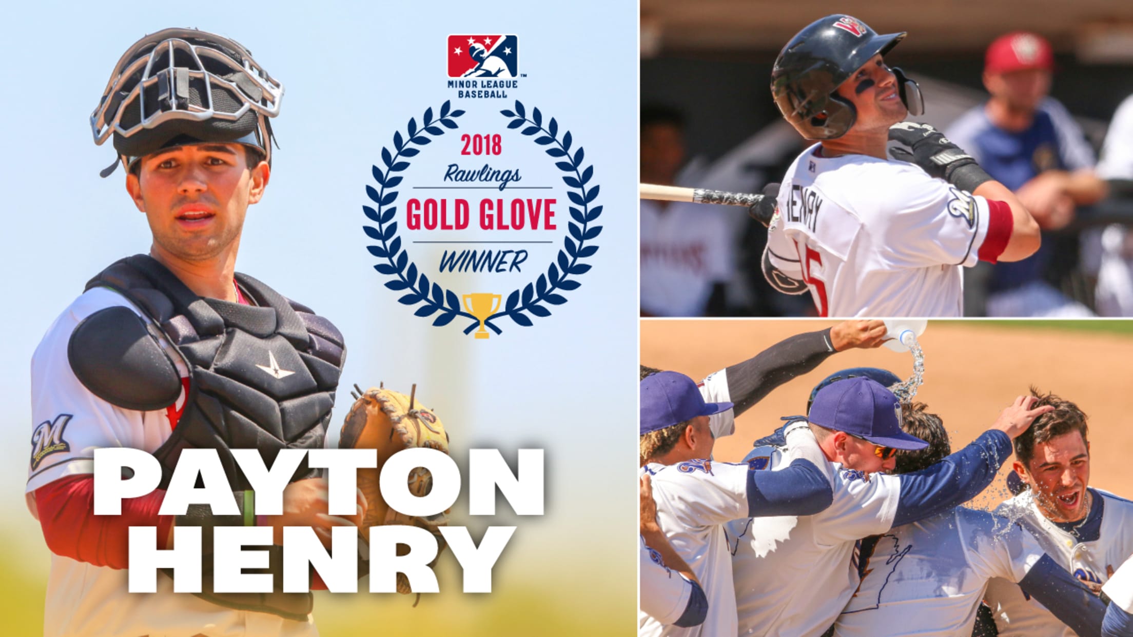 Payton Henry Wins MiLB Rawlings Gold Glove Award for 2018 MiLB