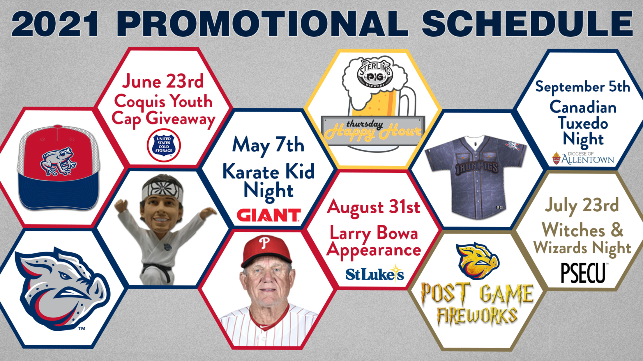 IronPigs 2021 Promotions Schedule