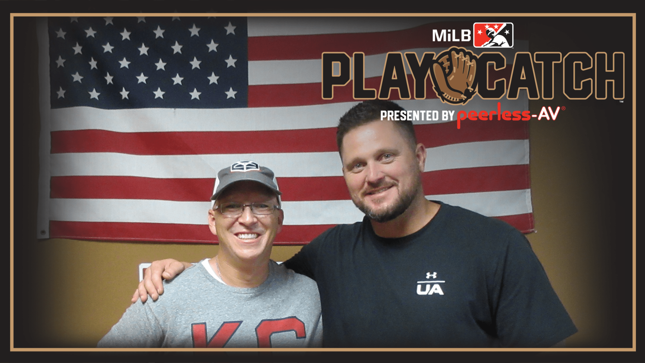 American Softball Flag T-Shirt - Players And Red Bat American Softball Flag T-Shirt - Players And Red Bat