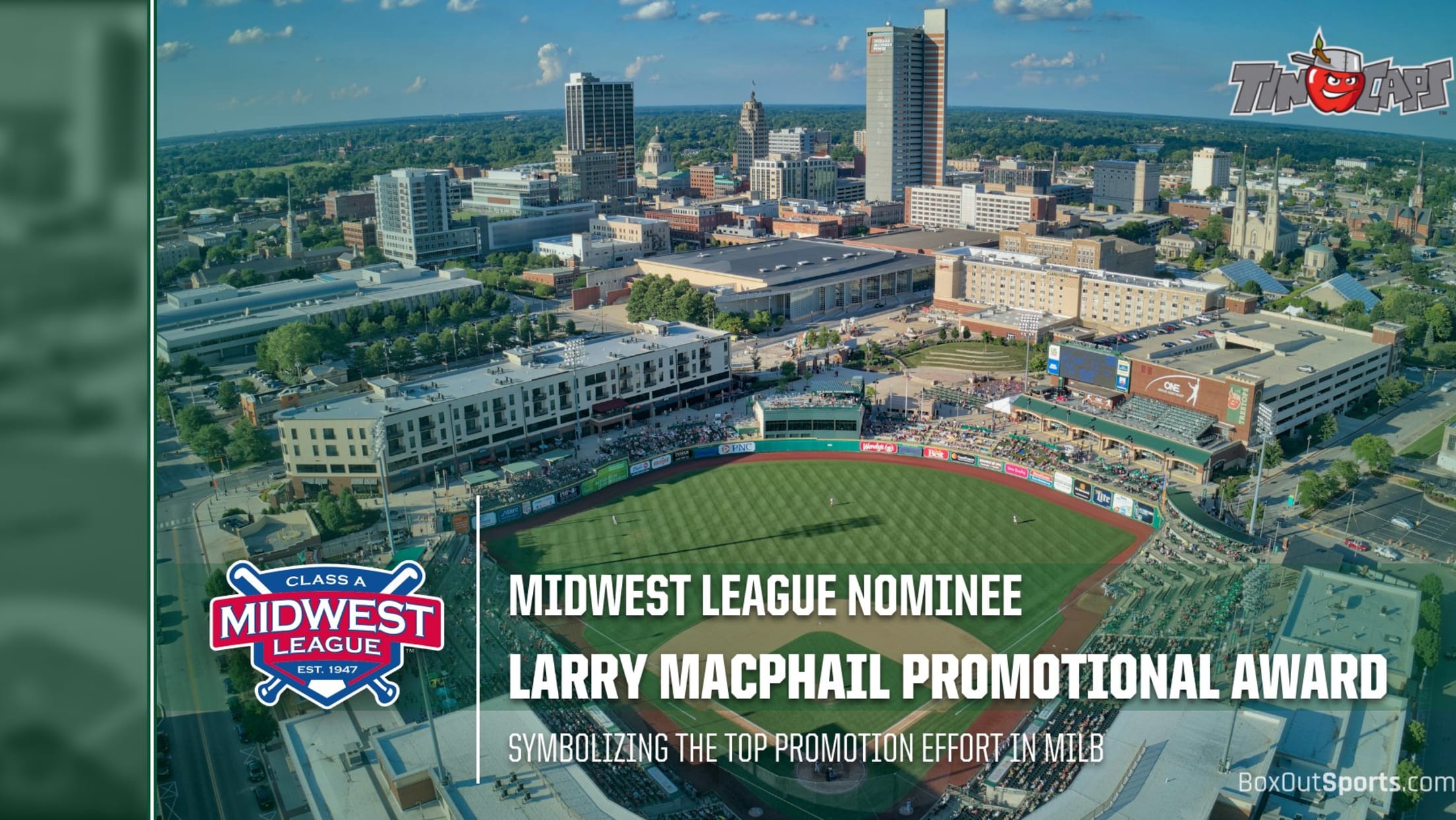 TinCaps A Finalist for Major Minor League Baseball Award