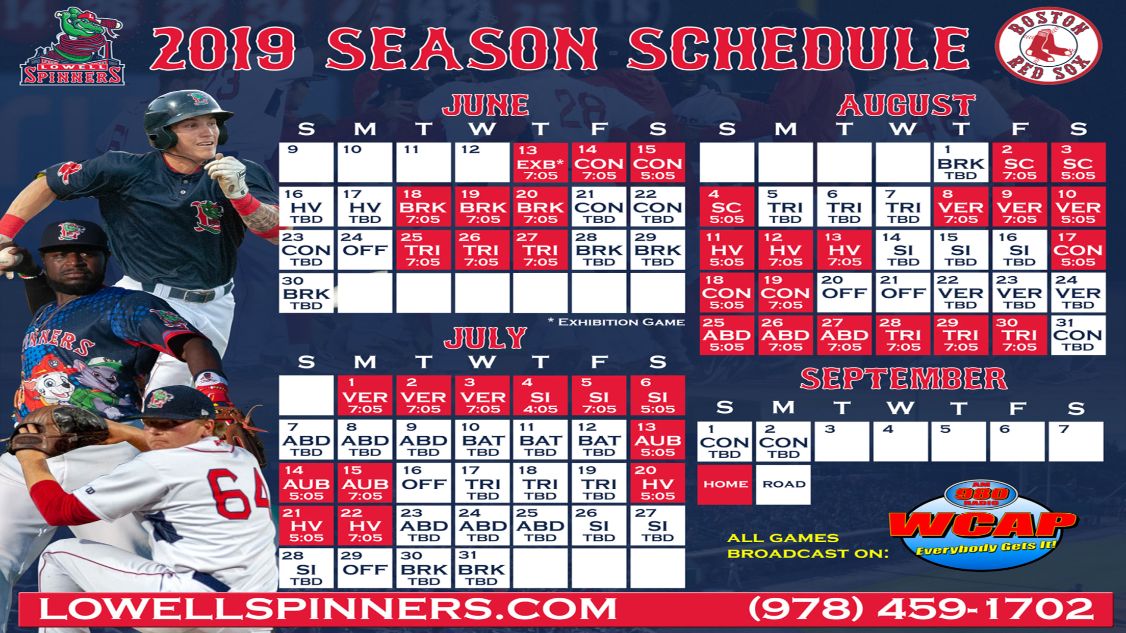 Lowell Spinners Announce 2019 Schedule