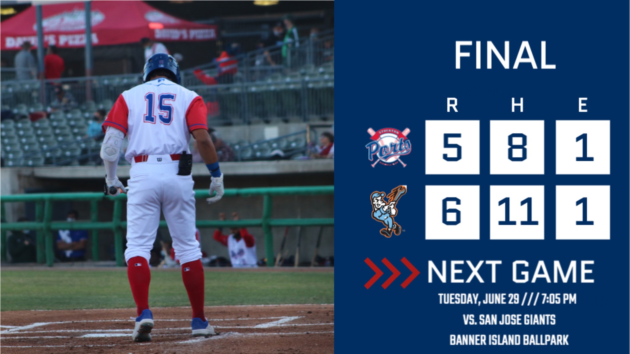 Ports Edged by 66ers in Series Finale | MiLB.com