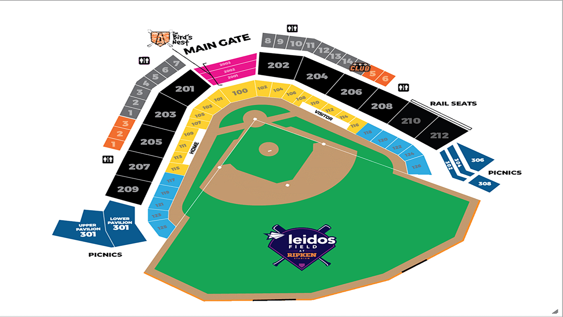 Leidos Field at Ripken Stadium Seating Chart IronBirds