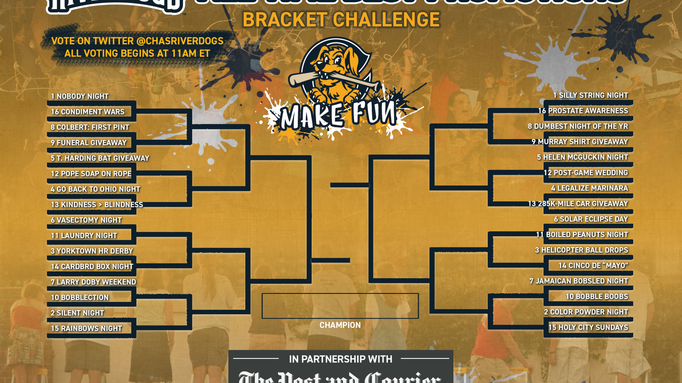 RiverDogs Relive Past Promotional Nights in Bracket Challenge | MiLB.com