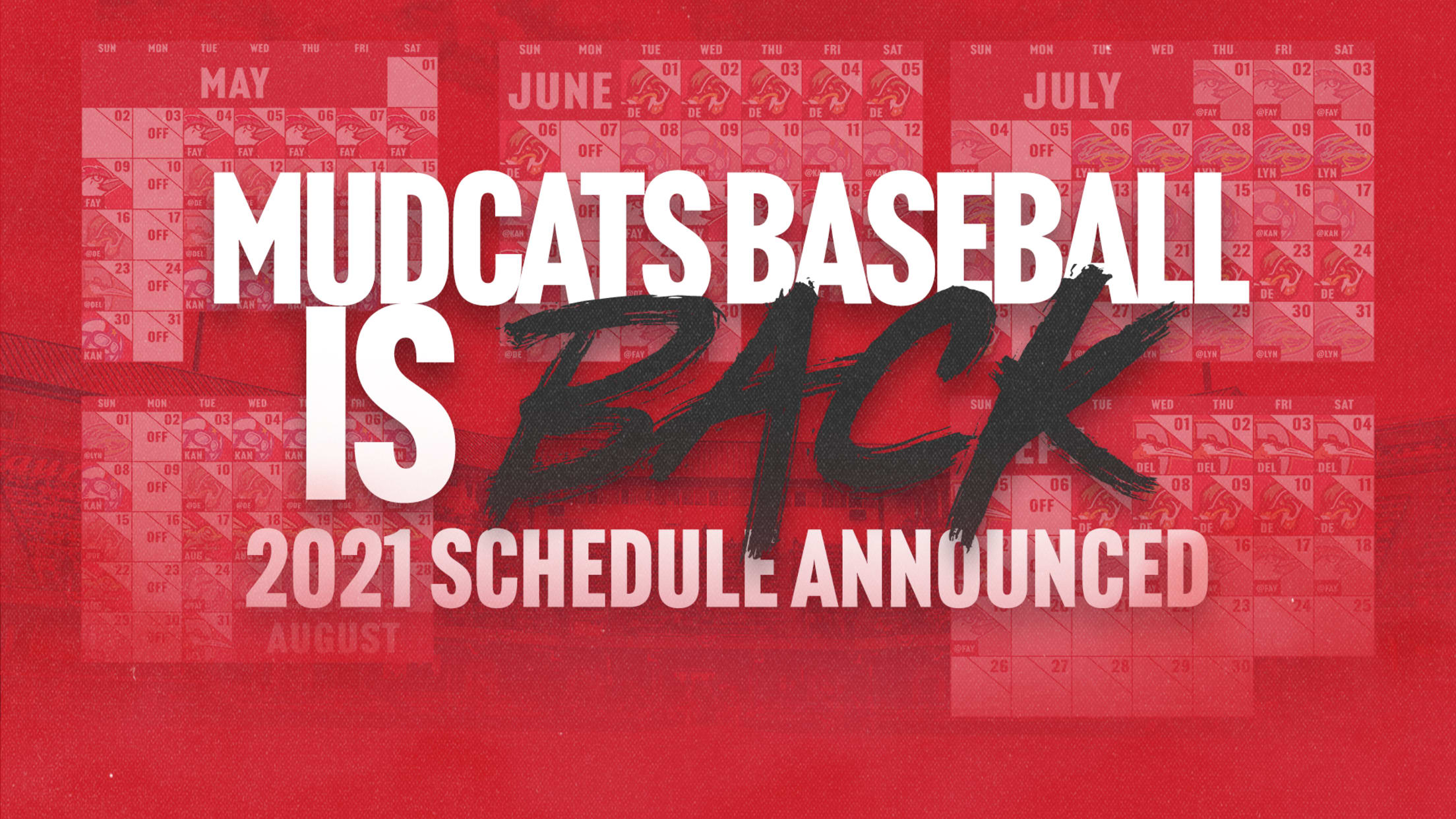 Mudcats Announce 2021 Season Schedule