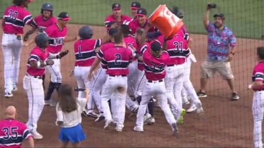 Blue Wahoos walk off on four straight HBPs