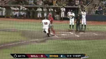 West Virginia's Santos brings in three runs