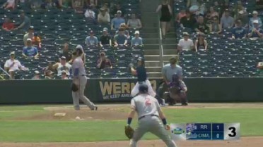 Omaha's Dewees connects on a solo homer