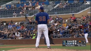 Durham's Enns with strikeout No. 12