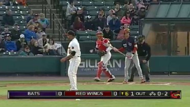 Red Wings' Mejia gets a strikeout