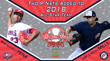 Jordan Mills and Ronald Pena Added to Carolina League Northern Division All-Star Team