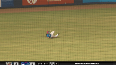 Bleday makes sliding catch for Blue Wahoos
