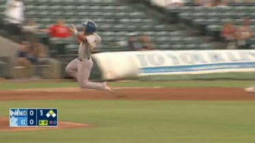 Midland's Martin grounds an RBI triple