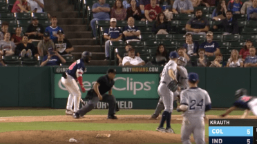 Oliva steals home to walk it off for Indy