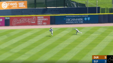 Bruján makes diving catch for Durham