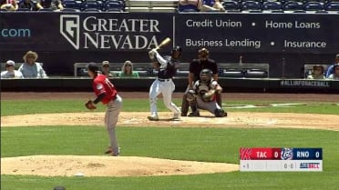 Aces' Heath homers on first pitch