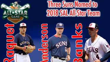 Raquet, Banks, Anderson Named 2018 SAL All-Stars