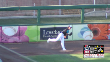 Isotopes' Weeks leaps to make catch at wall