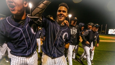 Garcia's Homer Lifts Dogs to First Walk-Off in Doubleheader Sweep over Columbia