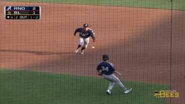 Andrew Young makes a slick glove flip to get the out