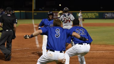 Long, Blue Wahoos walk off on wild play