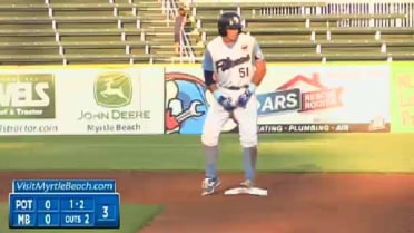 PJ Higgins rips an RBI double for the Pelicans