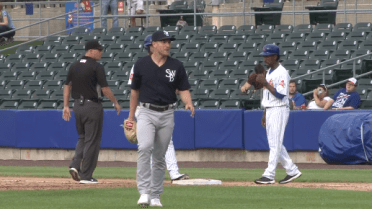 Guzmán gets the out at home for Scranton/Wilkes-Barre