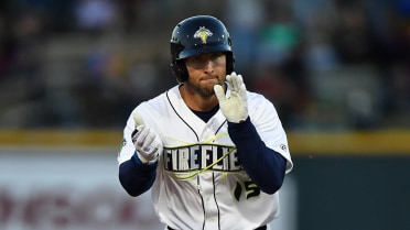 Tebow collects first triple on three-hit day