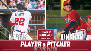 Harris, Kingham named Farm Bureau Player and Pitcher of the Week