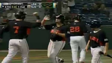 Dobson homers for the Giants
