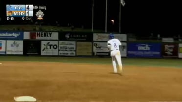 Mikey White homers to left field for Midland