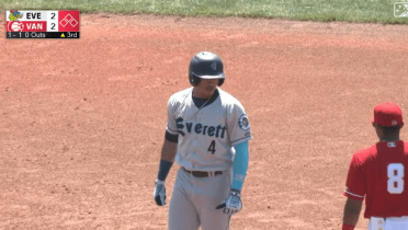 Marte collects three hits for Everett