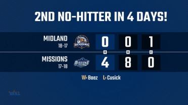 Missions notch second no-no in less than a week