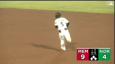 McKenna homers three times for Tides