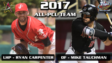 Tauchman, Carpenter Named to 2017 All-PCL Team