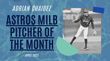 Asheville's Chaidez Named Astros MiLB Pitcher of the Month